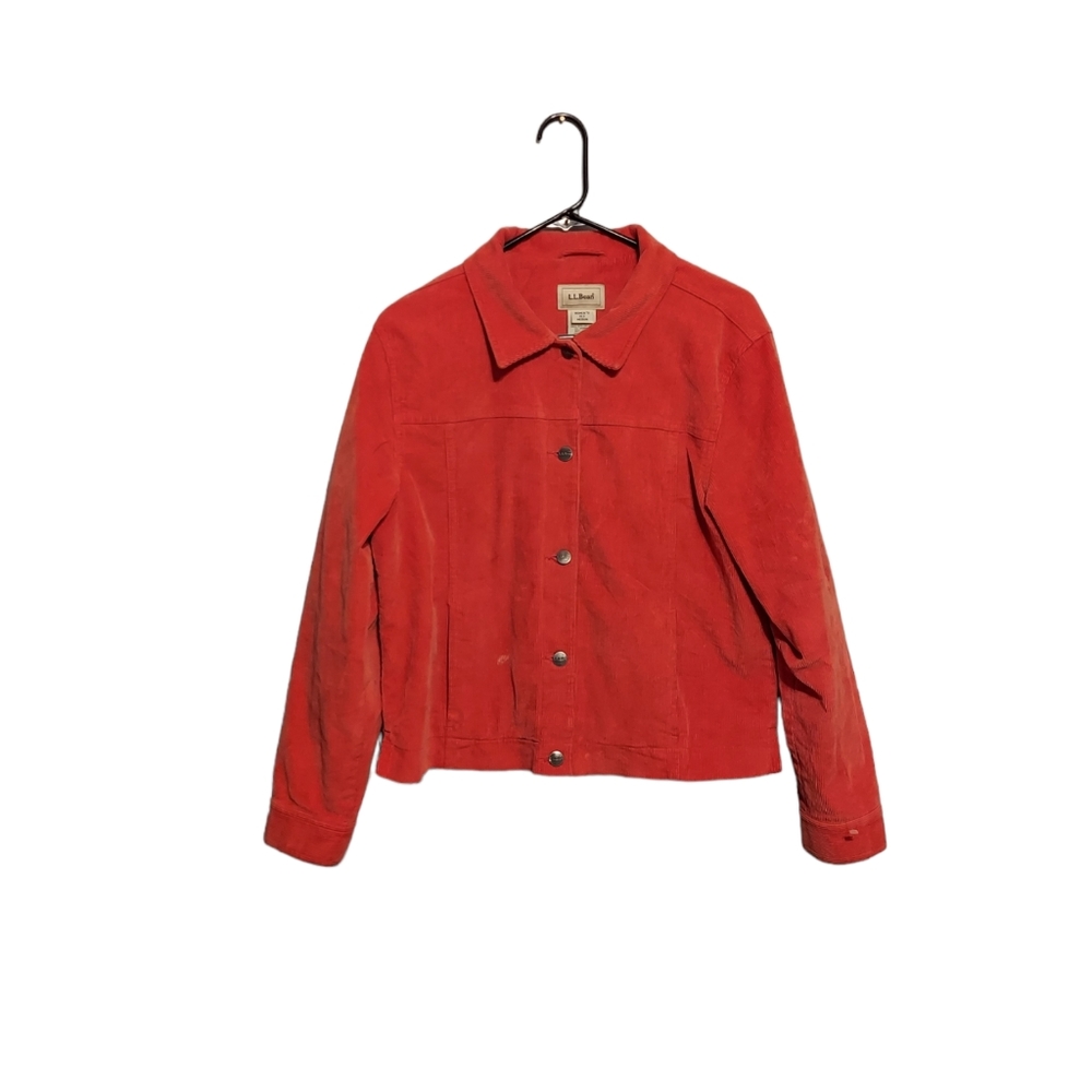 Vintage Y2K L.L. Bean Corduroy Jacket M Pink Button Outdoor Farm Boho Cottage
